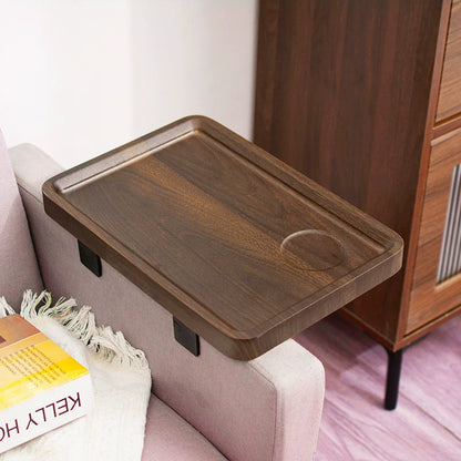 Stuck on Sofa Handrail Tray – Side Table with Feet, Tea Cup Holder & Small Apartment Coffee Table Gadget