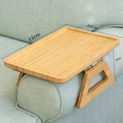 Stuck on Sofa Handrail Tray – Side Table with Feet, Tea Cup Holder & Small Apartment Coffee Table Gadget