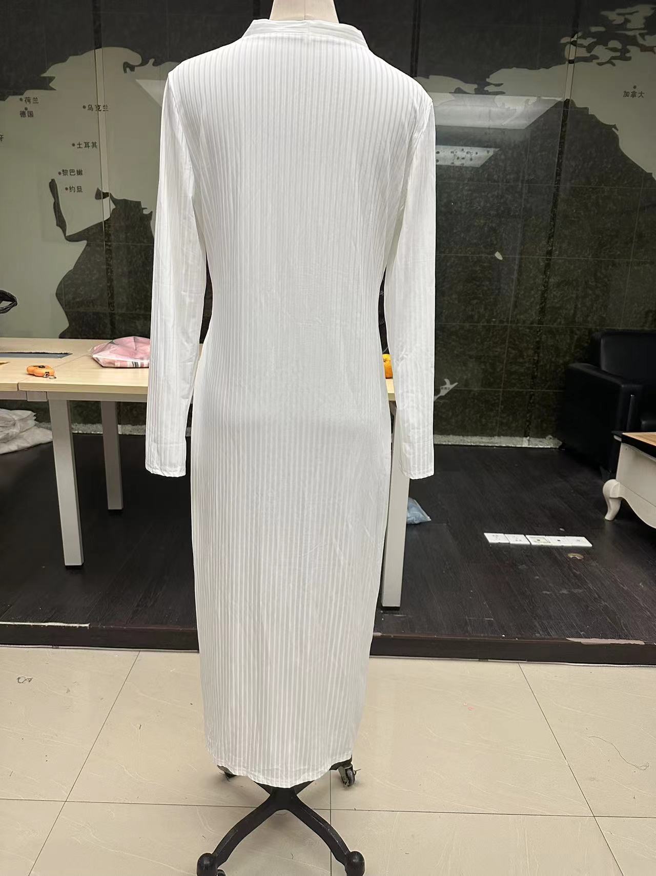 2023 Fashion Women's Button Long Striped Coat – Thin Open Dress for a Stylish Look