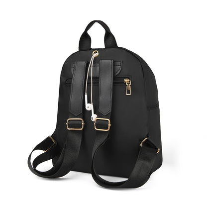 Simple PU Black Large Capacity Backpack - Unisex Travel Bag, Schoolbag for Women, Harajuku High Street Style