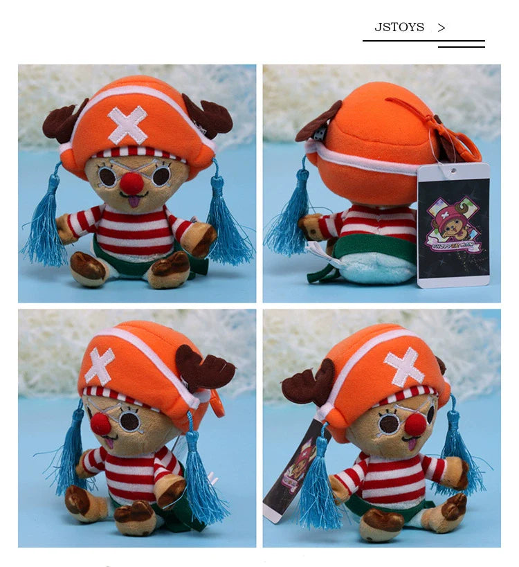 One Piece Plush Keychain Set — 14 Styles Including Tony Chopper, Luffy, Sanji, Sabo, Ace & Law | Anime Cartoon Stuffed Doll Pendant Gifts