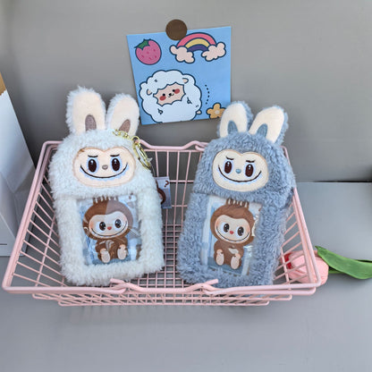 Cartoon Plush Card Wallet — Cute Small Purse for Bank Cards & Storage Bag