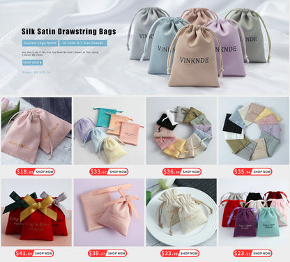 10Pcs Microfiber Jewelry Pouches 6.2x6.2cm & 8x8cm – Rings, Earrings, Pendants, Bracelets Gift Bags for Wedding Favors