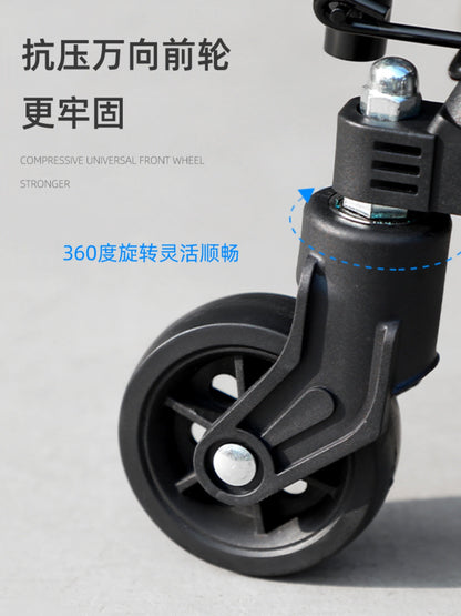 Foldable Internet Celebrity Shopping Trolley – Portable Hand-Pushed Luggage Cart for Home & Supermarkets