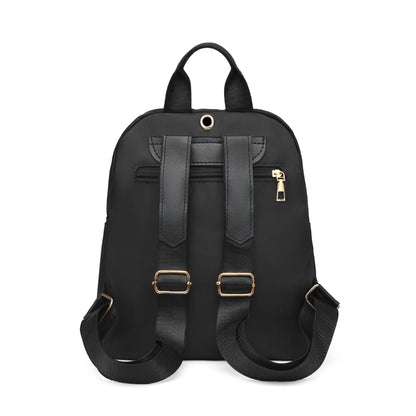 Simple PU Black Large Capacity Backpack - Unisex Travel Bag, Schoolbag for Women, Harajuku High Street Style
