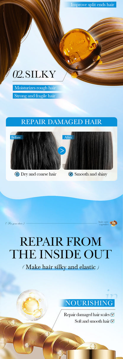 Magic Hair Vitamin Capsules — Keratin Oil for Fast Hair Restoration, Soft, Smooth, Shiny, Deep Moisturizer for Frizzy & Dry Scalp Hair Care