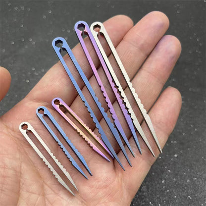 Titanium TC4 Clip Tweezers – Multipurpose EDC Pocket Tool for Outdoor, Camp & Maintenance | 6 Colors