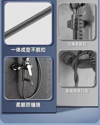 Silicone Flexible Shower Hose 1.5/2/3M – Anti-Winding High Pressure Extension Tube Bathroom Faucet Accessory