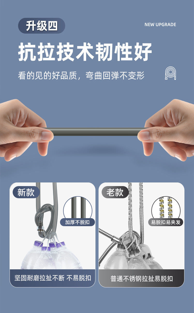 Silicone Flexible Shower Hose 1.5/2/3M – Anti-Winding High Pressure Extension Tube Bathroom Faucet Accessory