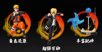 Blokees Naruto Action Figures — Uzumaki Boruto & Naruto Kurama Model Kits, Champion-Class Anime Toys & Collectible Gift Ornaments