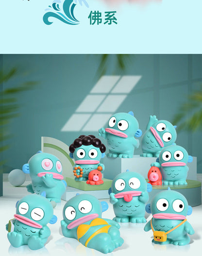 8PCS Mermaid Hangyodon Blind Box – Big Mouth Fish Anime Figures for Desktop Decoration & Student Surprise Gift