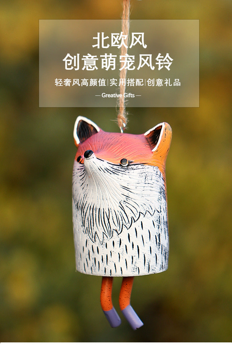 Resin Pet Wind Chime — Cute Animal Garden Pendant | Rural Home Decoration & Festival Gift Craftsmanship