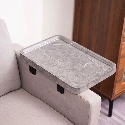 Stuck on Sofa Handrail Tray – Side Table with Feet, Tea Cup Holder & Small Apartment Coffee Table Gadget