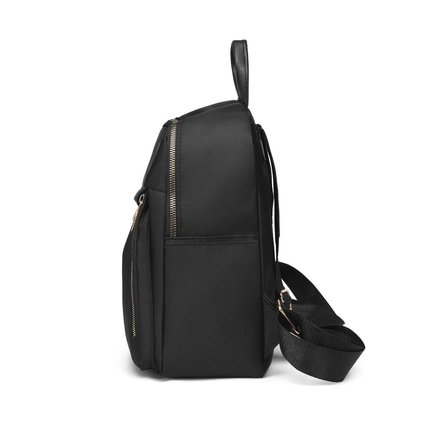 Simple PU Black Large Capacity Backpack - Unisex Travel Bag, Schoolbag for Women, Harajuku High Street Style