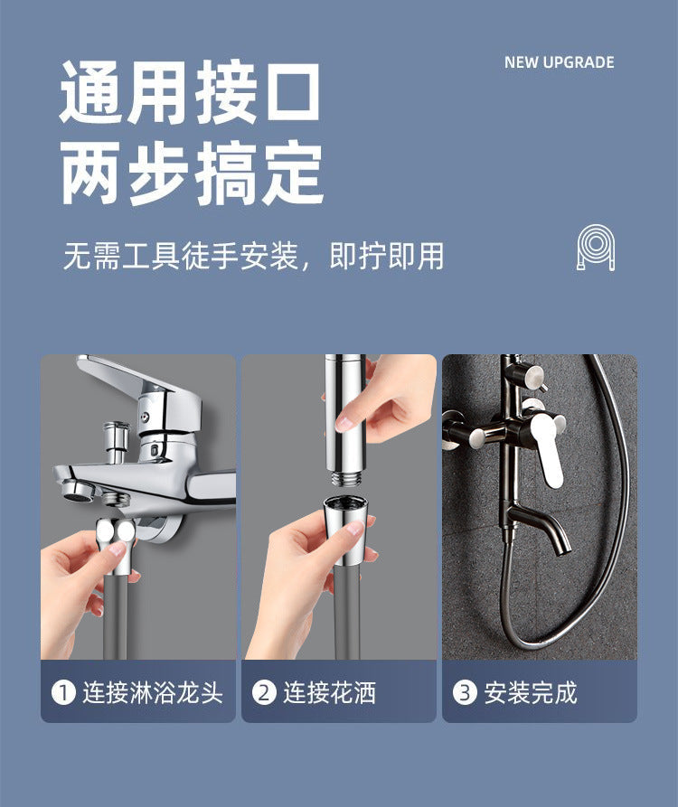 Silicone Flexible Shower Hose 1.5/2/3M – Anti-Winding High Pressure Extension Tube Bathroom Faucet Accessory