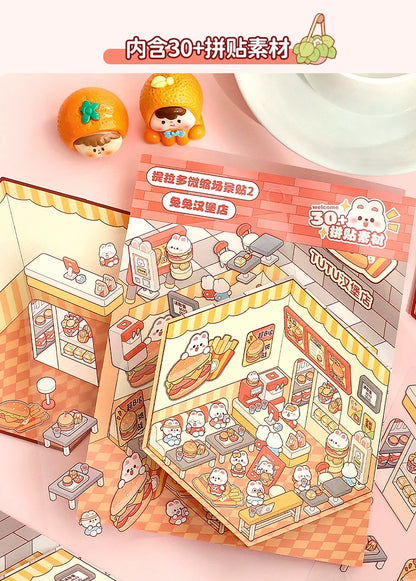 3D Cartoon DIY Landscaping Stickers - Miniature Scene Visual Stacking | Stress Relief Gift for Kids, Babies & Students