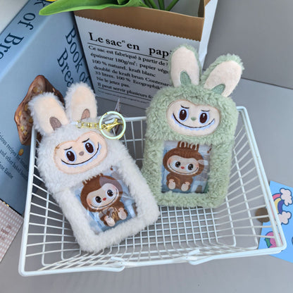 Cartoon Plush Card Wallet — Cute Small Purse for Bank Cards & Storage Bag