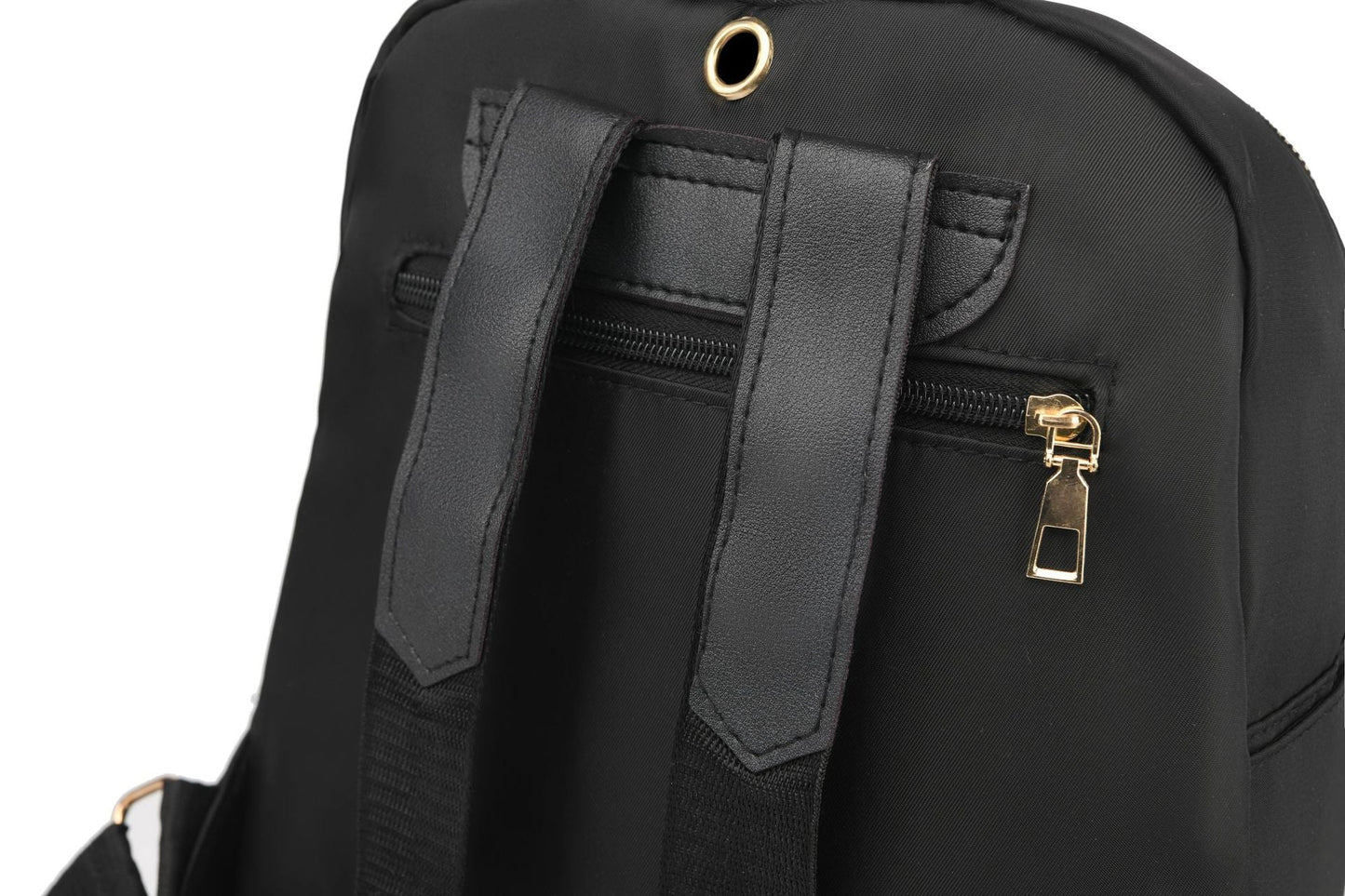 Simple PU Black Large Capacity Backpack - Unisex Travel Bag, Schoolbag for Women, Harajuku High Street Style