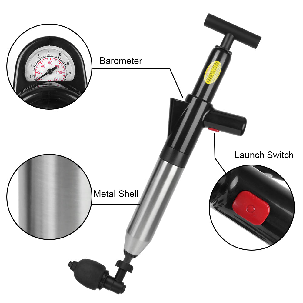 High Pressure Toilet Plunger – Air Drain Blaster for Clog Removal & Sewer Pipe Unblocking