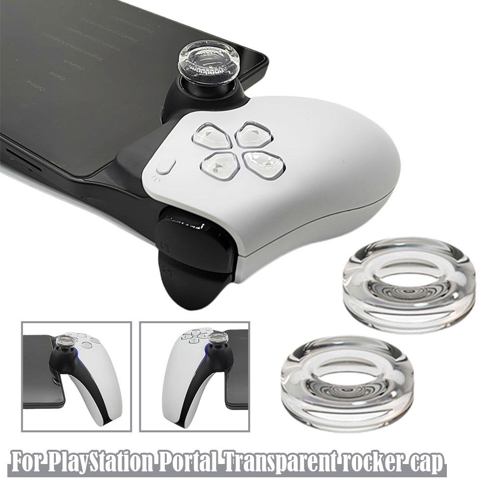 Rocker Cap for PlayStation Portal - Transparent Liquid Silicone Game Controller Cover & Thumb Grip for PS5
