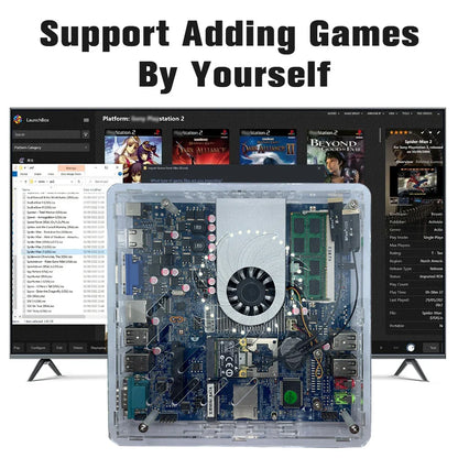 Super Console U7 500G HDD Retro Gaming System – 70,000+ Classic Games for Wii, PS2, PSP, GameCube & More, Plug and Play on TV