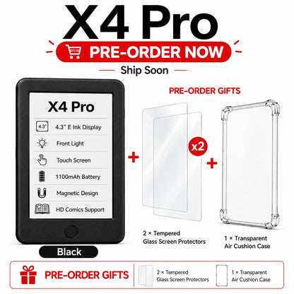 XTEINK X4Pro E-Reader - 3.7-Inch Portable E-Ink Reader with 16GB Storage & High-Resolution Display