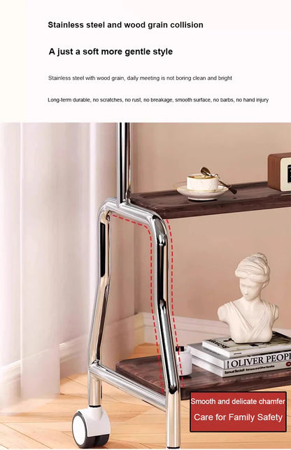 Rolling TV Stand on Wheels – Mobile Cart for 32–75in LCD & LED Flat/Curved TVs, Holds 110lbs, VESA 600x400mm