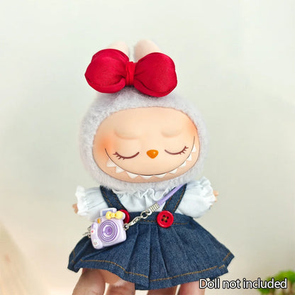 Labubu 15-17cm Pendant Sitting Baby Shark Bee Dinosaur Cute Doll Accessories & Decoration Clothes