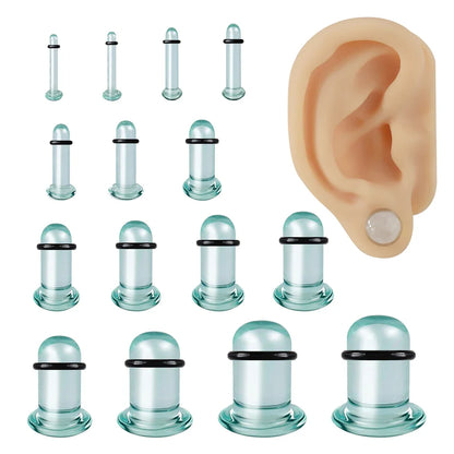 Glass Ear Tunnels & Plugs | Ear Stretchers, Expander Earrings for Women Body Jewelry 1.6–16mm