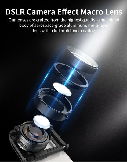 APEXEL 10-20X Zoom HD Macro Lens – Micro Phone Camera Lens for iPhone, Samsung & All Smartphones Eye Macro Photography