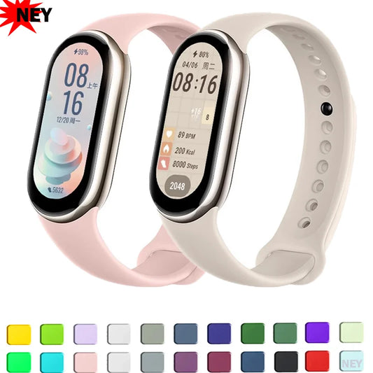 Waterproof Silicone Sport Strap for Xiaomi Mi Band 8/9 NFC – Replacement Smartwatch Bracelet