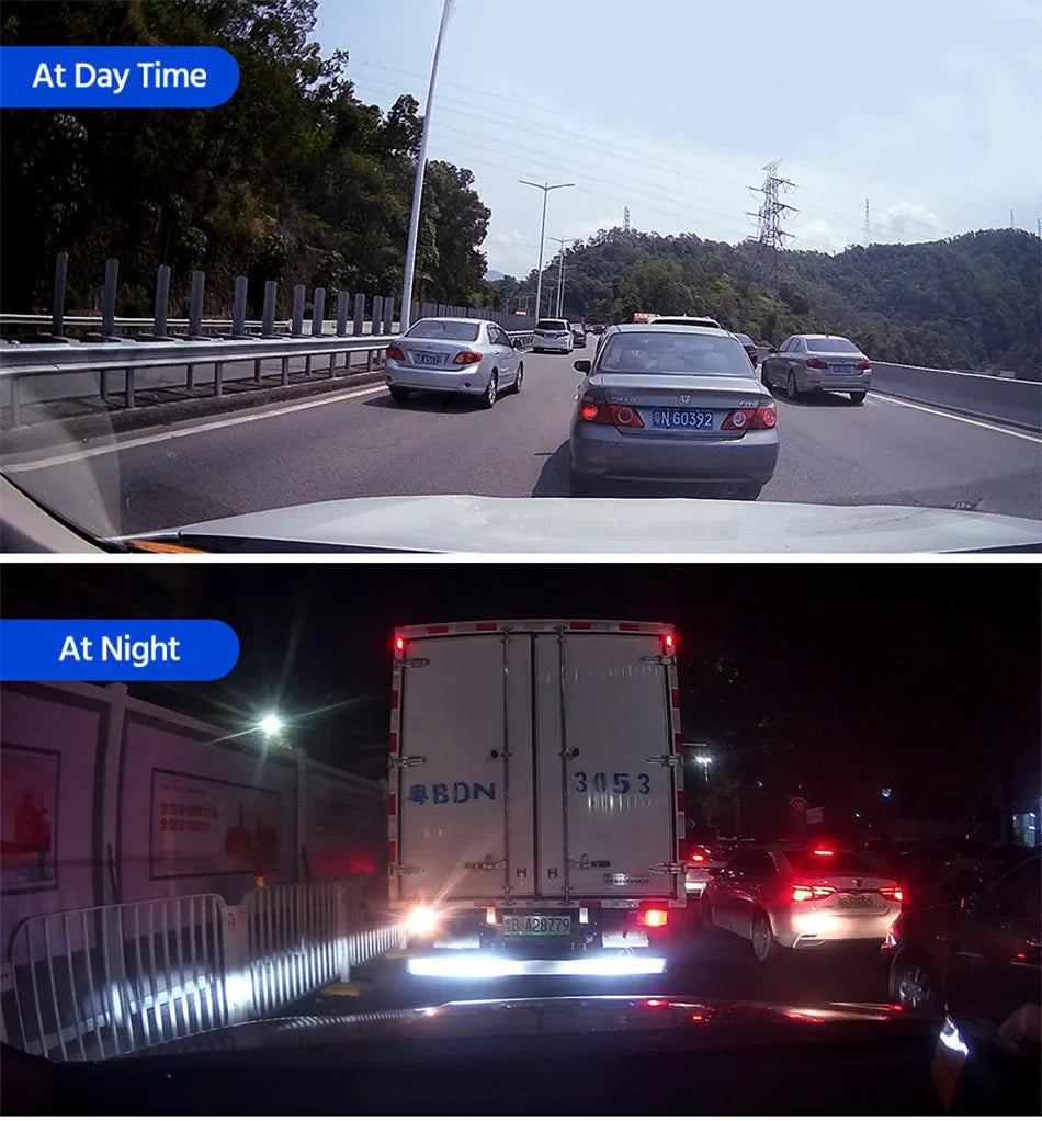 E-ACE 10'' 4G Android Dash Cam – FHD 1080P Dual Lens Rearview Mirror DVR with ADAS & Streaming