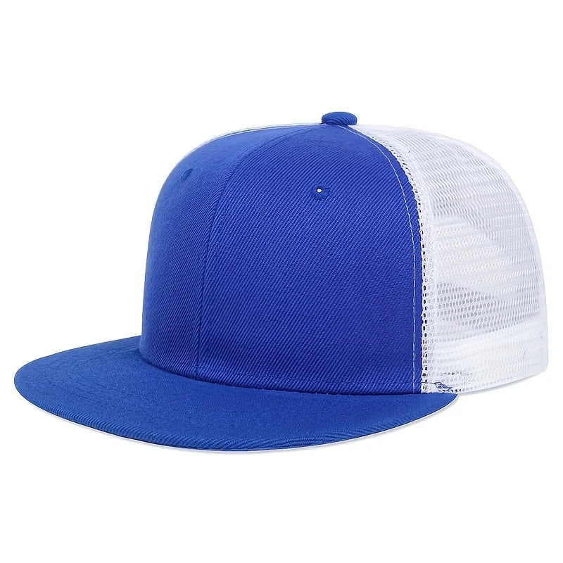 Fashion Mesh Baseball Cap – Camouflage Solid Color Snapback Trucker Hat for Outdoor Sports