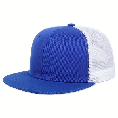 Fashion Mesh Baseball Cap – Camouflage Solid Color Snapback Trucker Hat for Outdoor Sports