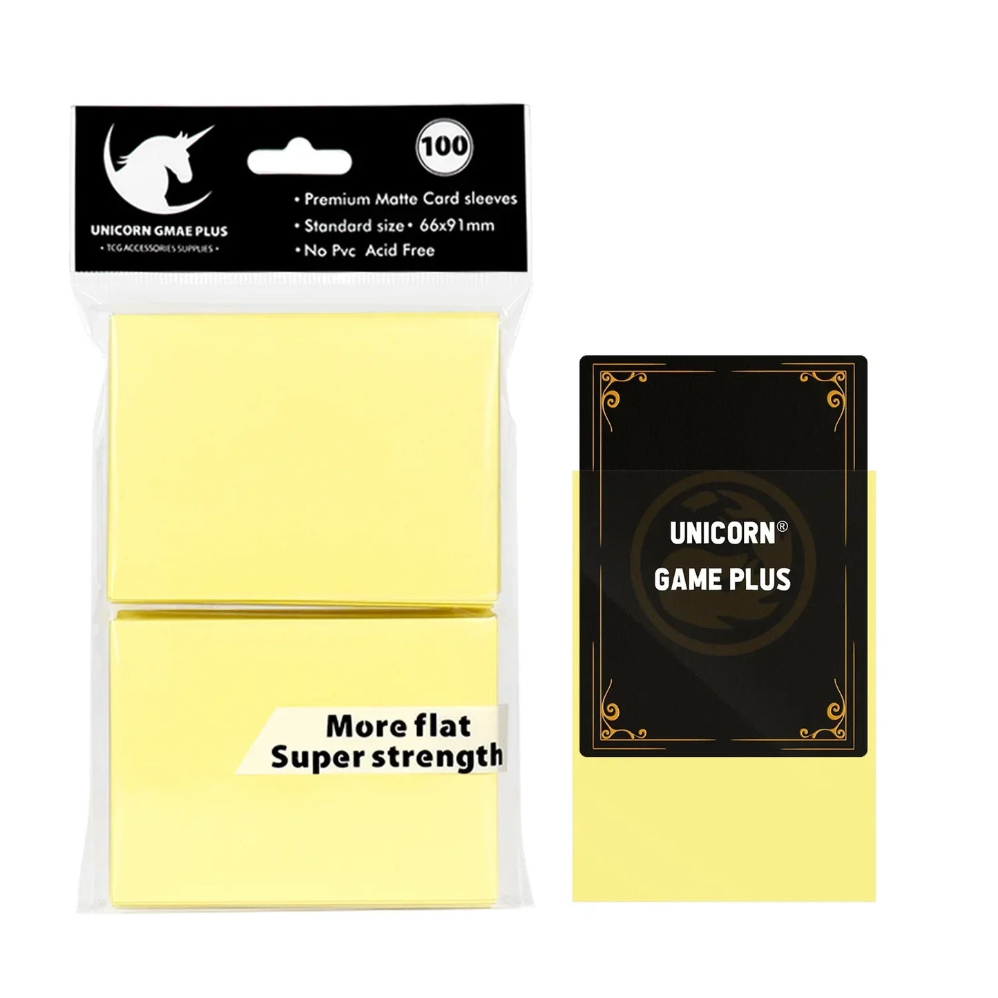 100PCS Matte Trading Card Sleeves – 66x91mm Standard Size Protectors for TCG, Tarot & Board Games, Durable Card Shield Covers