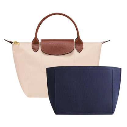 Felt Insert Bag for Longchamp Handbag - Portable Makeup & Purse Organizer Liner for Travel
