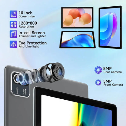 URAO MB1001 10″ Android 13 Tablet — 6GB RAM + 64GB ROM (Expandable 128GB), 5000mAh, IPS Display, 5G WiFi, Dual Camera Tablet PC Gift