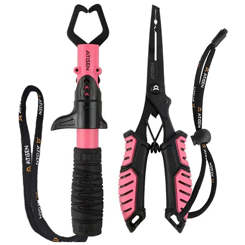 Stainless Steel Fishing Gripper - Professional Fish Lip Grabber Clip for Secure Fish Handling & Tackle
