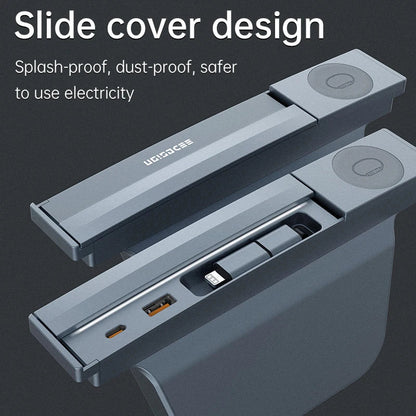 Tesla Model 3/Y USB Hub – 27W 3-in-1 Docking Station with Retractable Cable & Apple Watch Wireless Charging