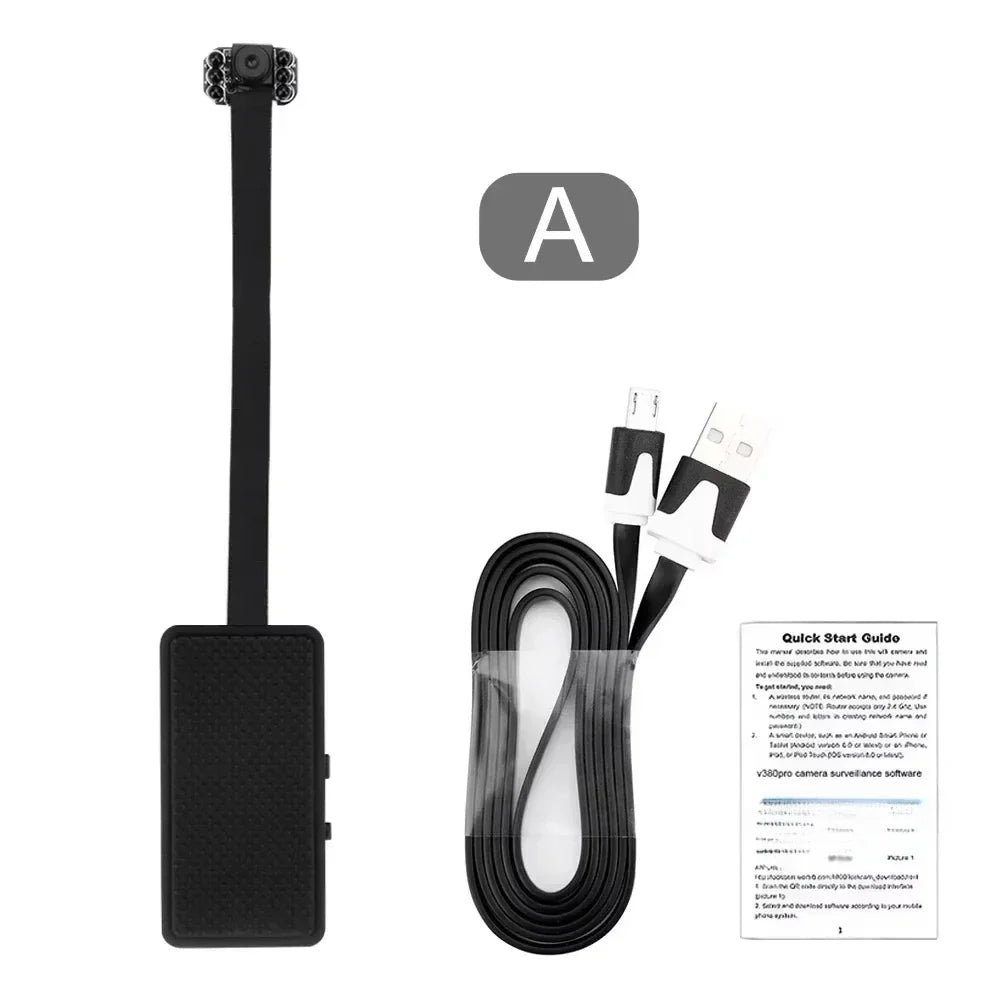 HD 1080P WiFi Mini Camera – Portable Wireless Micro Camcorder with P2P Remote Viewing & Loop Recording Web Camera