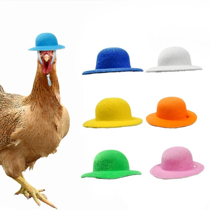 Tiny Pets Chicken Hat - Funny Hen Top Hat for Roosters, Ducks, Parrots, Hamsters - Poultry Stylish Show Costume
