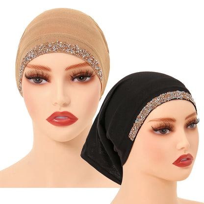 Women’s Modal Cotton Hijab Undercap - Soft Stretchy Diamond Bonnet for Muslim Headscarf & Turban Styling