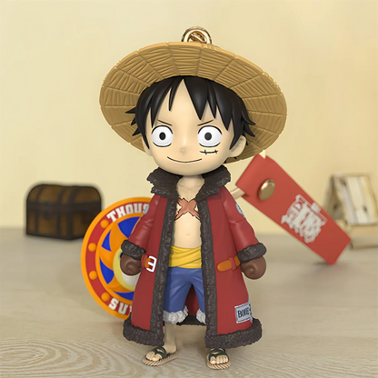 One Piece Anime Keychain Figures - Luffy Chopper Cartoon Bag Ornaments Kids Birthday and Holiday Gifts