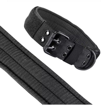Adjustable Reflective Nylon Dog Collar – Heavy Duty Tactical Training Collar for German Shepherds