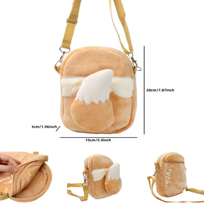 Gengar Mimikyu Snorlax Rowlet Lucario Charmander Plush Backpack — Pokémon Anime Shoulder Bag Toy Doll