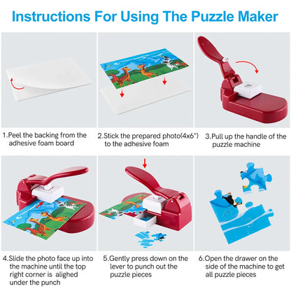 Creative Jigsaw Puzzle Maker Machine - Embossing Flower Punch for Children's Educational Toys and DIY Handmade Materials (1PC)