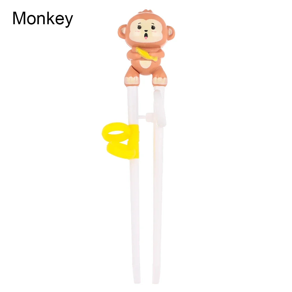 Cartoon Animal Training Chopsticks - Reusable Kids Learning Chopsticks for Baby Self-Feeding