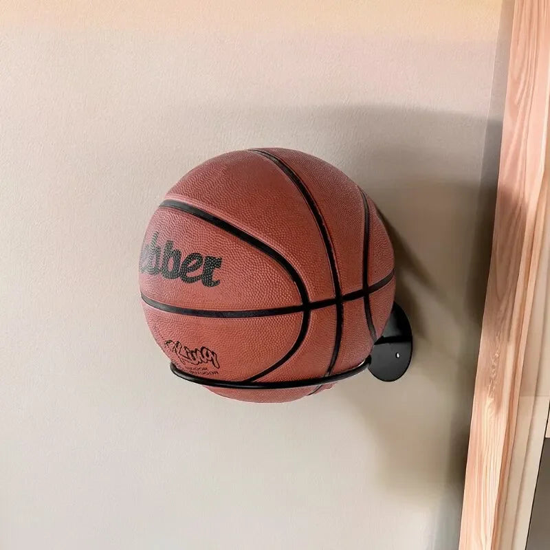 Iron Basketball, Football & Volleyball Storage Rack – Wall-Mounted Household Ball Storage Rack