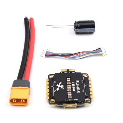 F405 F7 F722 Flight Controller & 60A 4in1 BLheli_S ESC Stack – 30.5x30.5mm for RC FPV Racing Drones