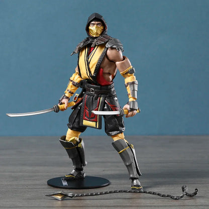 Scorpion & Sub-Zero Mortal Kombat 7" Action Figures – Exclusive Series 1 Movie Collectible Toy Dolls